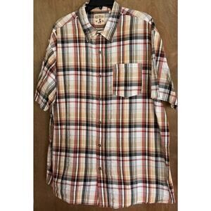 Red Head Brand Co Men’s Plaid Short Sleeve Button Down Shirt Size 2XL Pocket